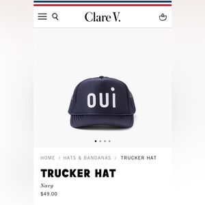 Clare V OUI trucker hat